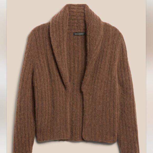 Banana Republic Alpaca-Blend Shawl-Collar Cardigan Sweater - Picture 1 of 7